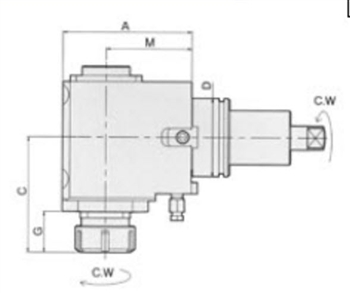 DW230DF552585, RADIAL MILLING AND DRILLING HOLDER,  M=85MM